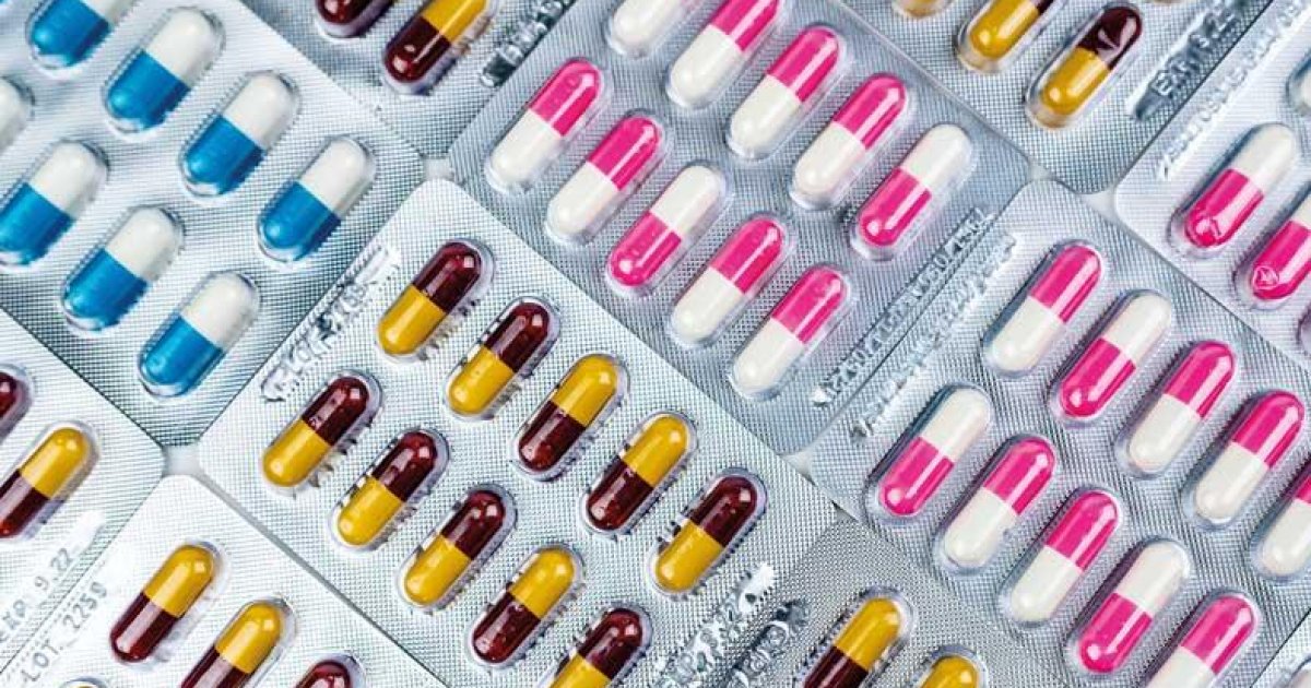 Colorful Antibiotic Capsules