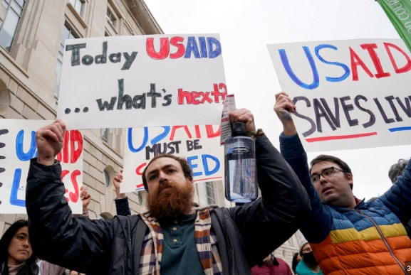 USAID Protest - Breaking Aid Dependency